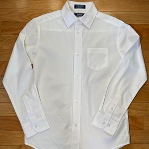 Izod boys white long-sleeve dress shirt